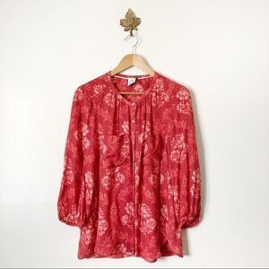 Akemi & Kin Floral button up shirt medium